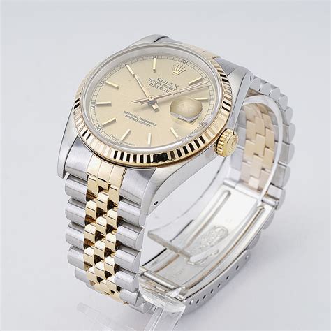 rolex gold shell two tone bracelet|Rolex leather bracelet.